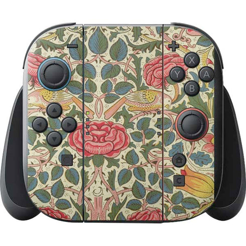 Rose by William Morris Nintendo Switch 2 (2025) with Joy-Con Skin